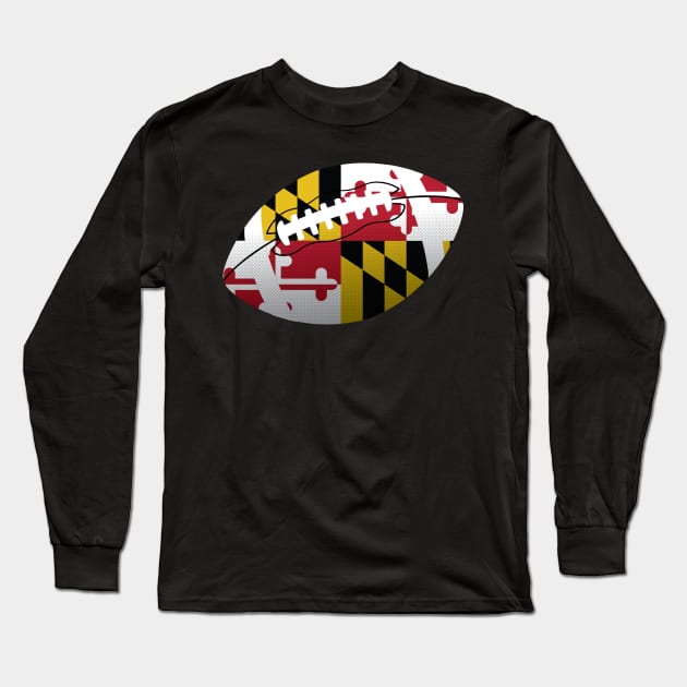 Maryland Flag Football Long Sleeve T-Shirt by polliadesign